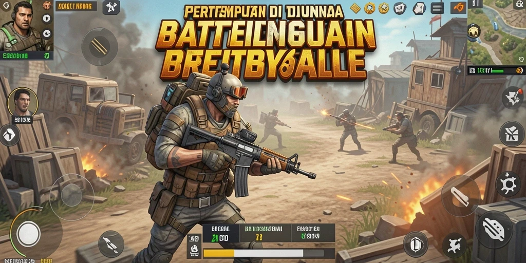 Gameplay mendebarkan dalam 8180 Battle Royale.