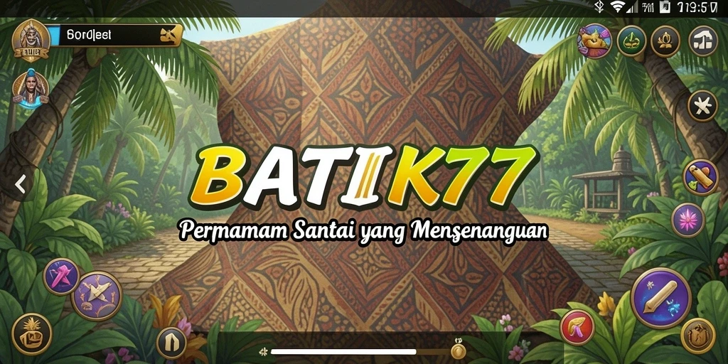 Tampilan gameplay BATIK77 yang menarik dan berwarna.