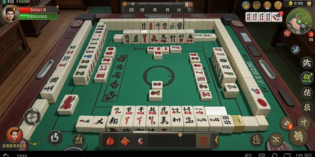 Screenshot utama F08 menampilkan gameplay Mahjong yang menarik.