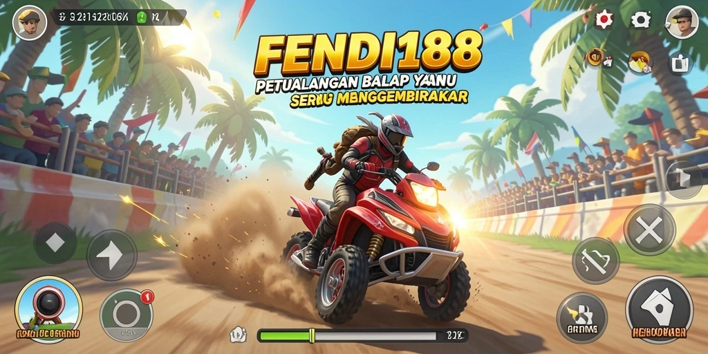 Screenshot FENDI188 menampilkan balapan yang mendebarkan di trek yang menantang.