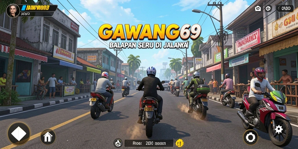 Tampilan menarik dari gameplay GAWANG69 yang penuh aksi balapan.