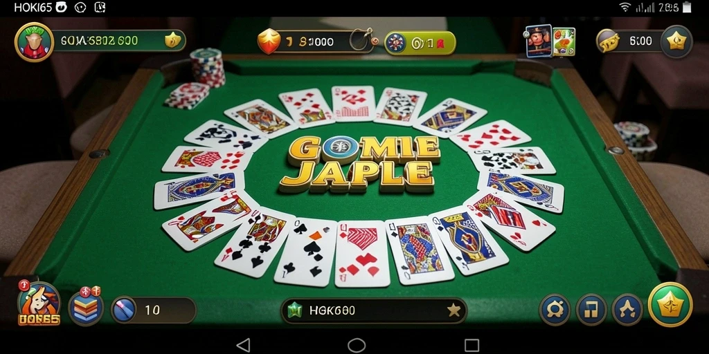 Tampilan gameplay Gaple yang seru dan menghibur di HOKI65.