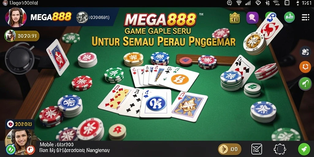 Tampilan gameplay seru di MEGA888, nikmati permainan Gaple!
