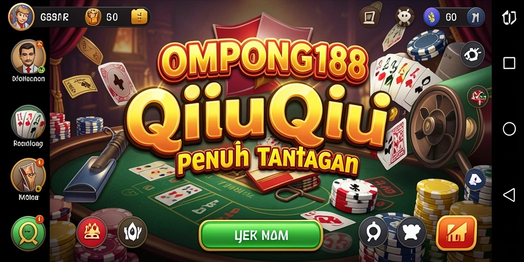Tampilan menarik dari gameplay OMPONG188 di saat bertanding QiuQiu.