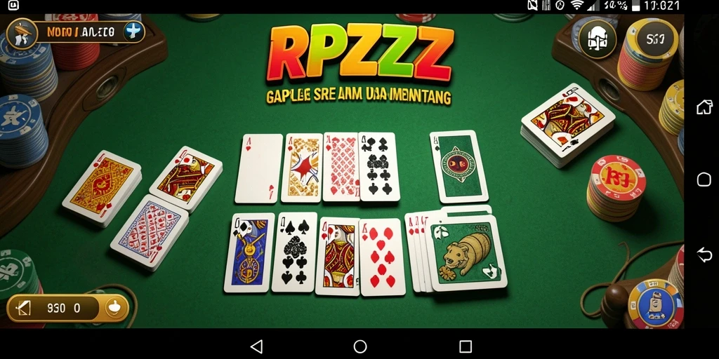 Tampilan gameplay seru dari RPZZZ yang menggambarkan keseruan bermain Gaple.